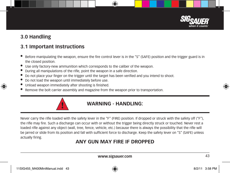 SIG SAUER SIGM400 Rifle User Manual | Page 43 / 84