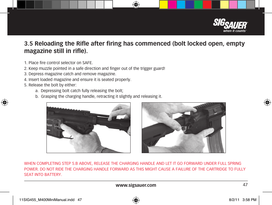 SIG SAUER SIGM400 Rifle User Manual | Page 47 / 84