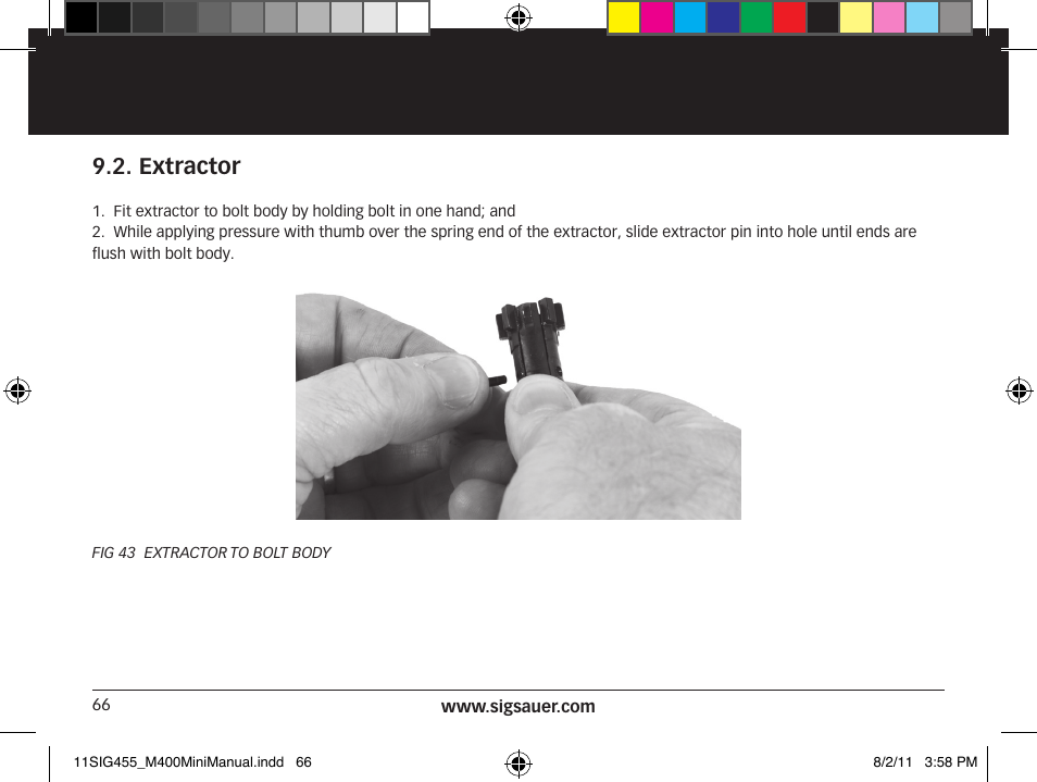 Extractor | SIG SAUER SIGM400 Rifle User Manual | Page 66 / 84
