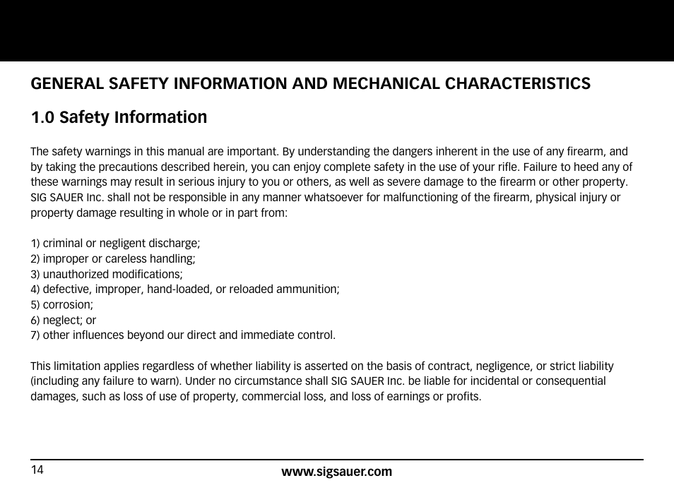 SIG SAUER SIG50 User Manual | Page 14 / 60