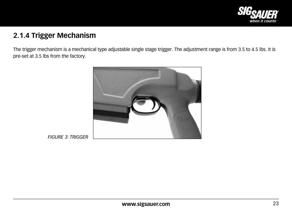 4 trigger mechanism | SIG SAUER SIG50 User Manual | Page 23 / 60