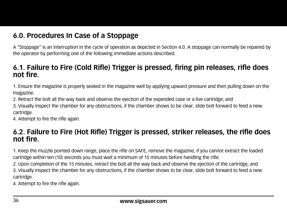 SIG SAUER SIG50 User Manual | Page 36 / 60