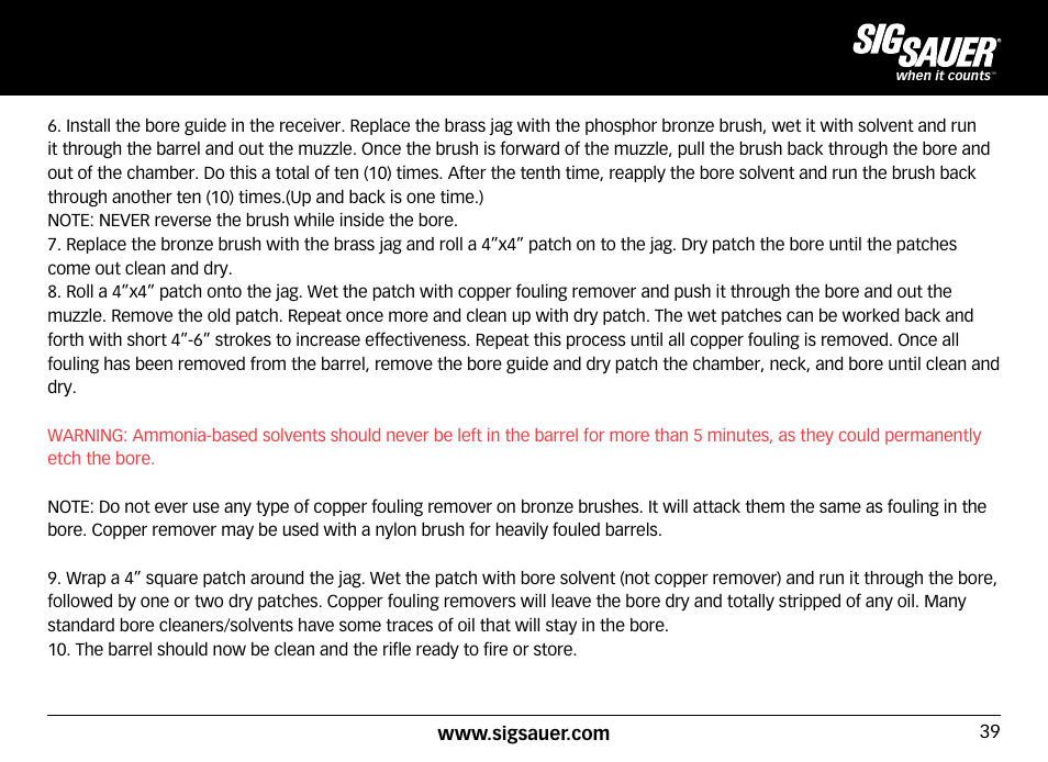 SIG SAUER SIG50 User Manual | Page 39 / 60