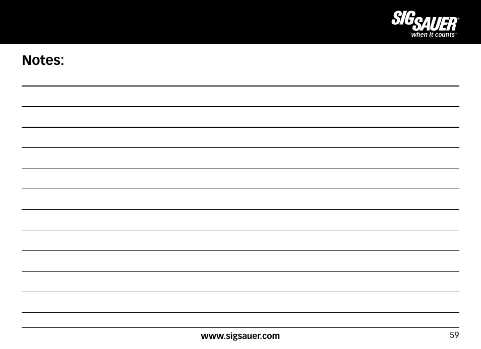 SIG SAUER SIG50 User Manual | Page 59 / 60