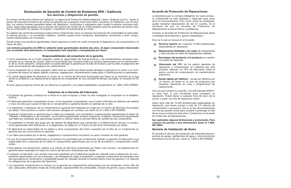 Craftsman 316.350850 User Manual | Page 51 / 54