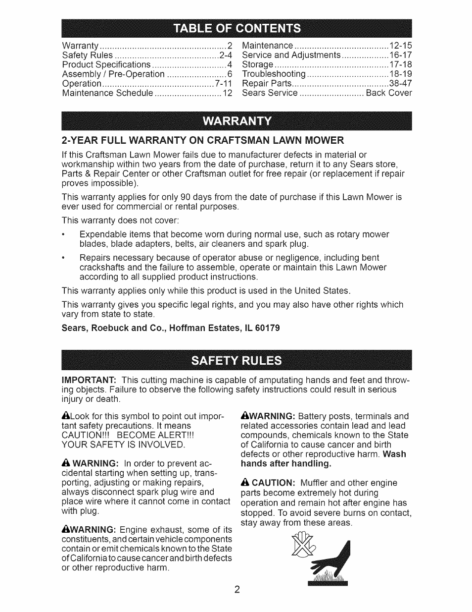 Craftsman 917.370610 User Manual | Page 2 / 48