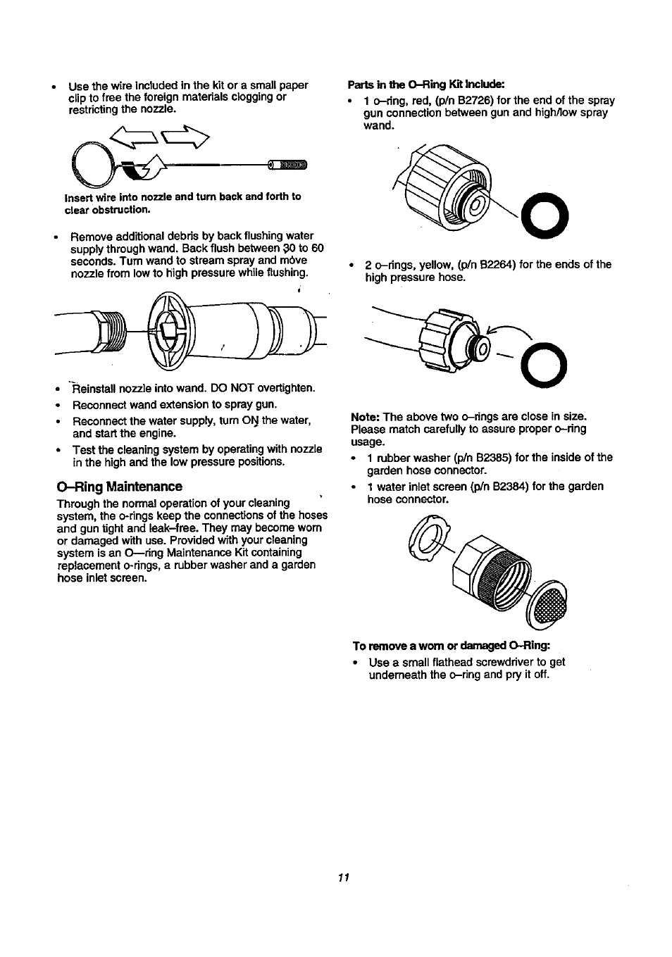 Ring maintenance | Craftsman 580.768020 User Manual | Page 11 / 26