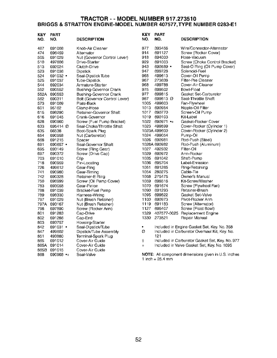 Craftsman 917.273510 User Manual | Page 52 / 56