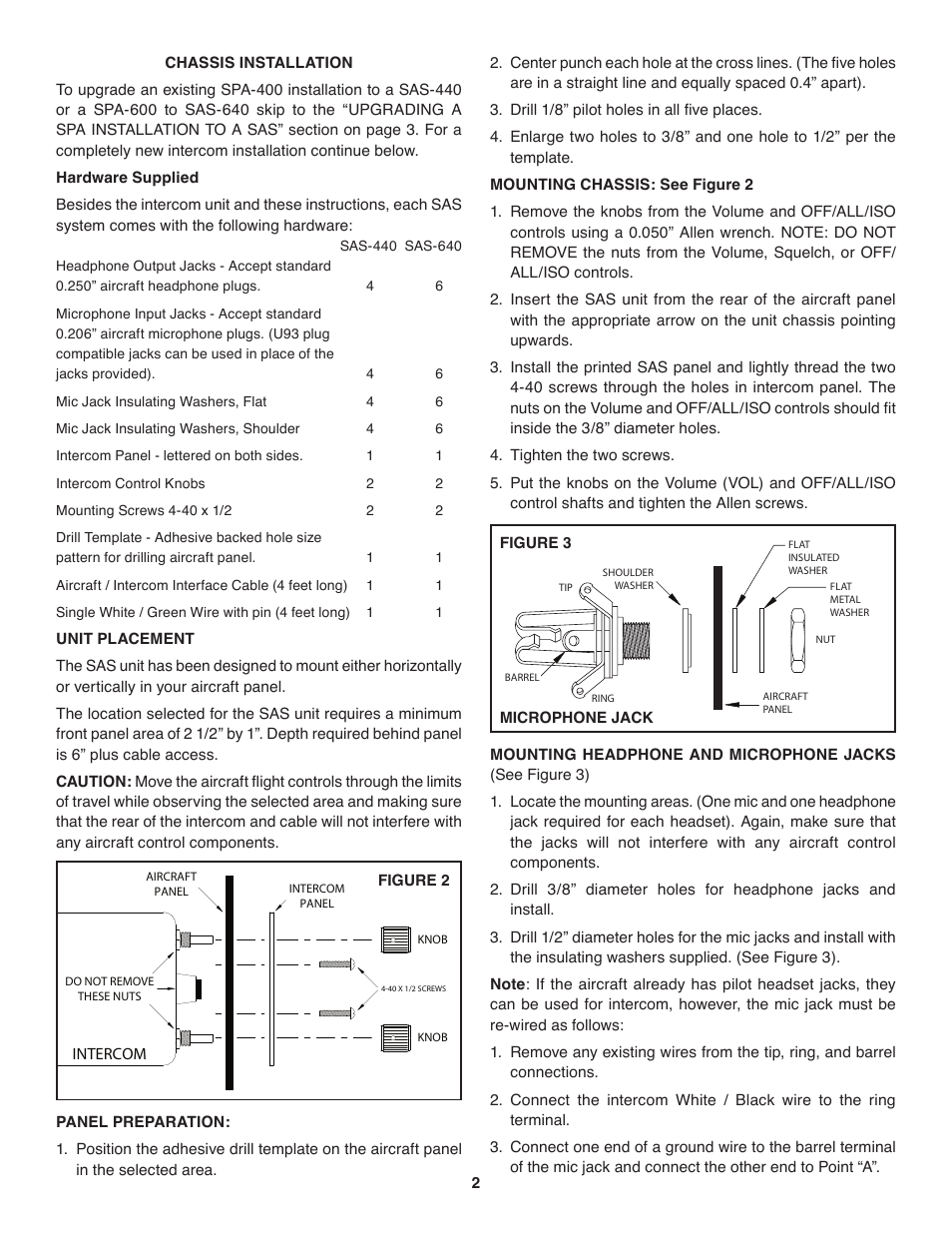 Sigtronics SAS-640 User Manual | Page 2 / 6