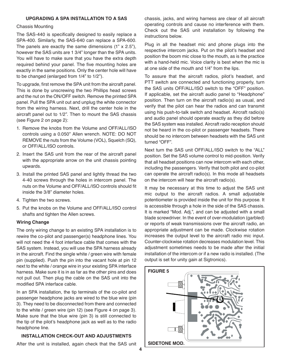 Sigtronics SAS-640 User Manual | Page 4 / 6