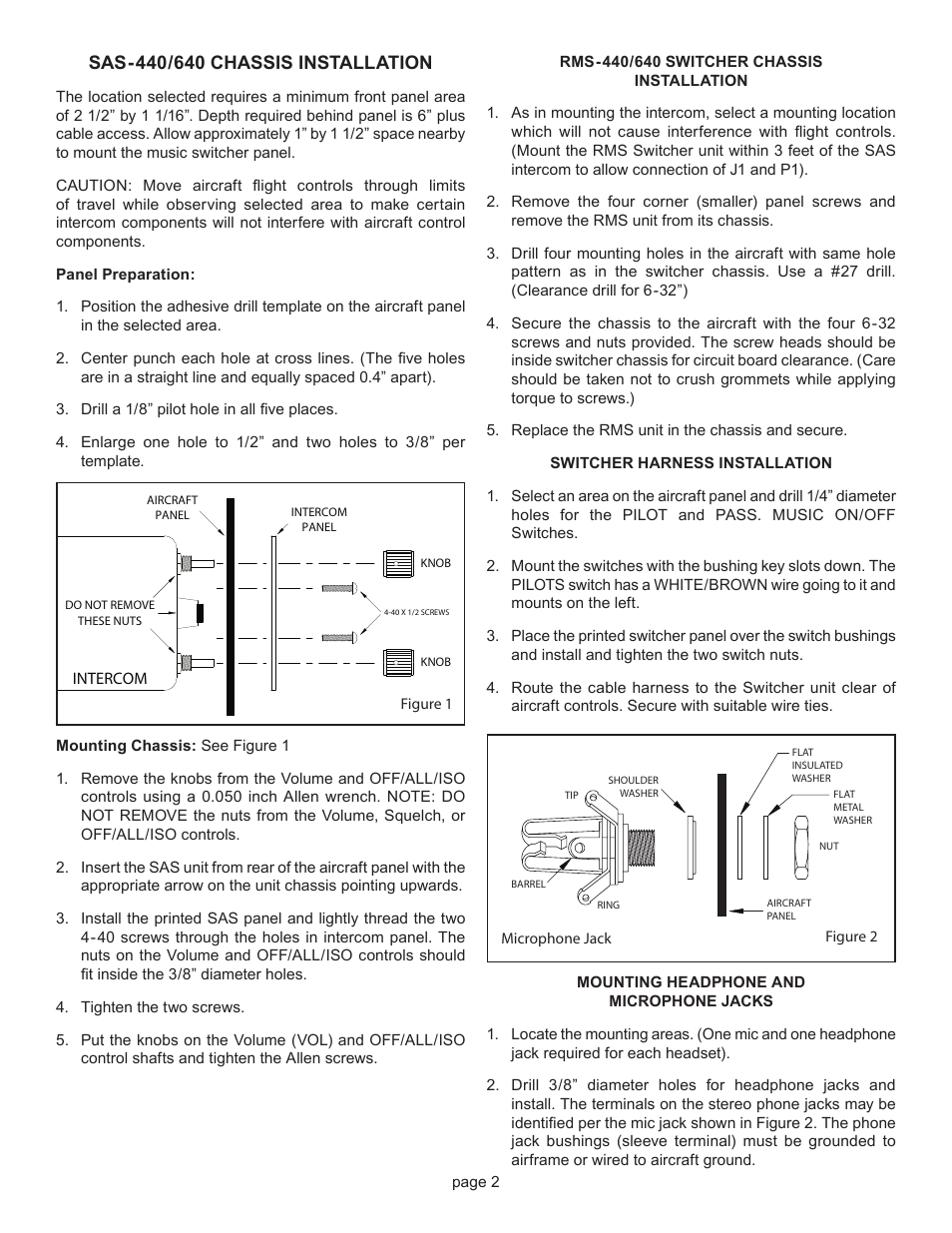 Sigtronics RMS-640 Installation Instructions User Manual | Page 2 / 6