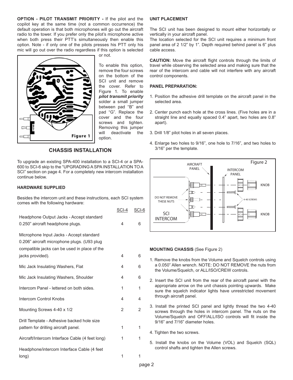 Sigtronics SCI-6 User Manual | Page 2 / 6