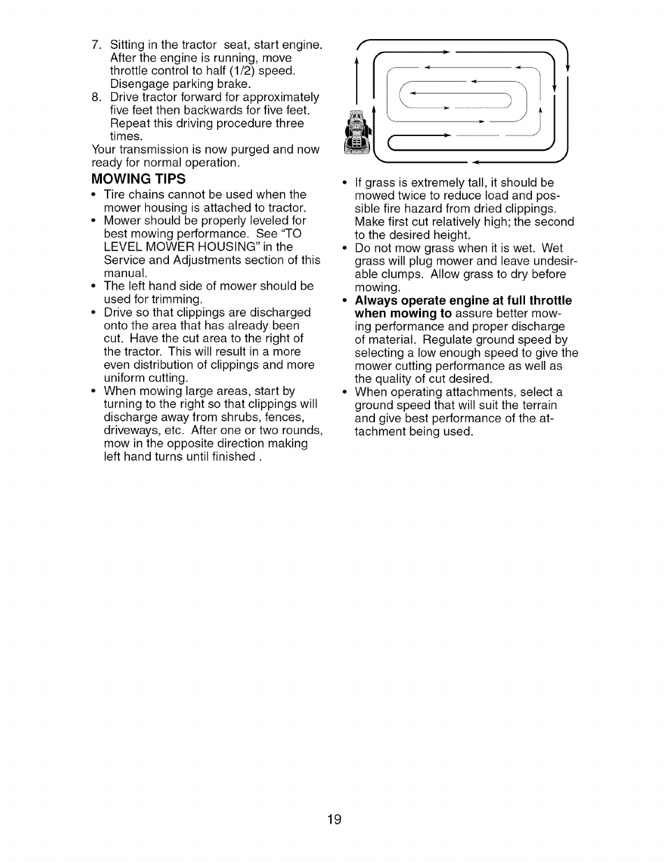 Mowing tips | Craftsman 917.276920 User Manual | Page 19 / 68