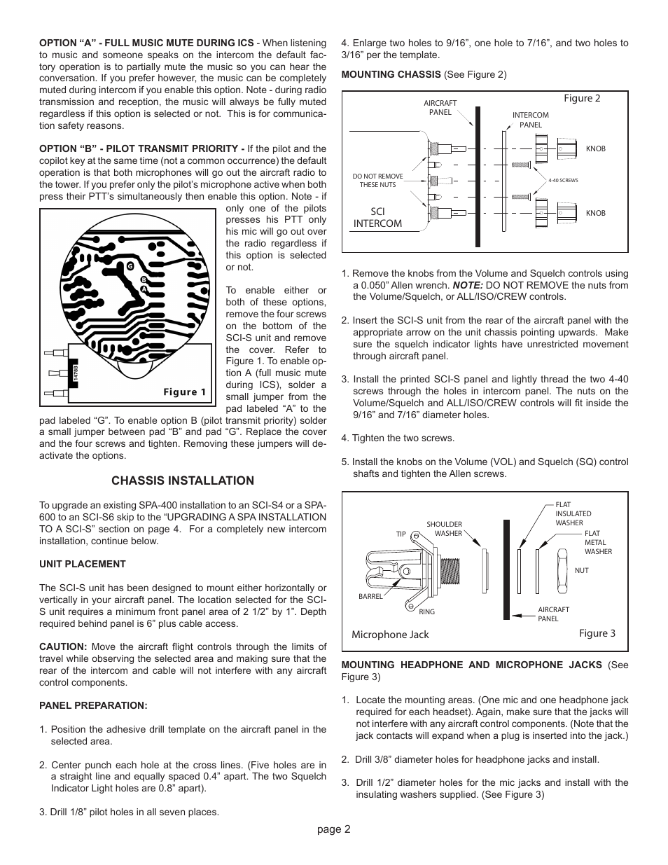 Chassis installation | Sigtronics SCI-S6 Installation Instructions User Manual | Page 2 / 6