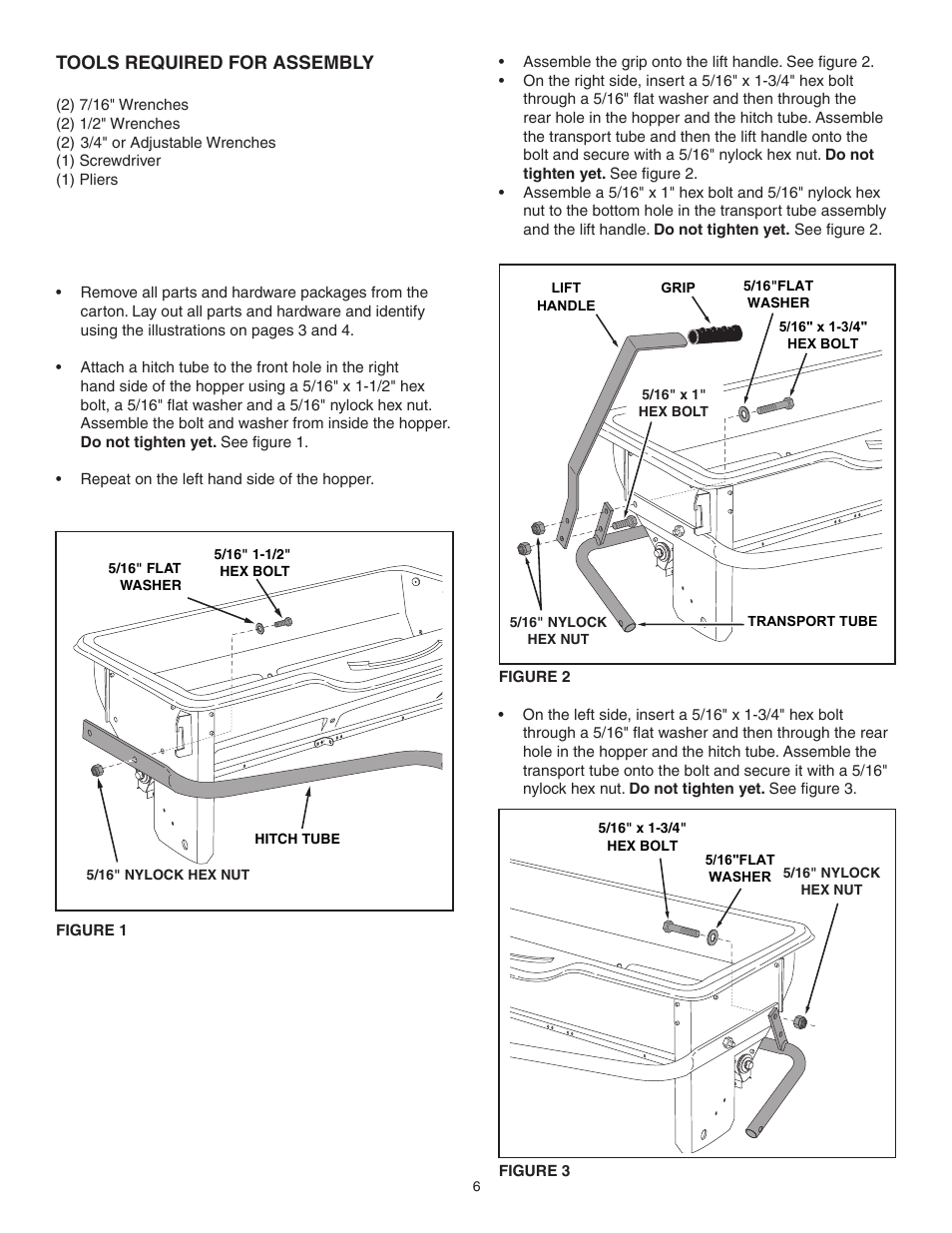 Tools required for assembly | Craftsman SPIKER 486.24331 User Manual | Page 6 / 16