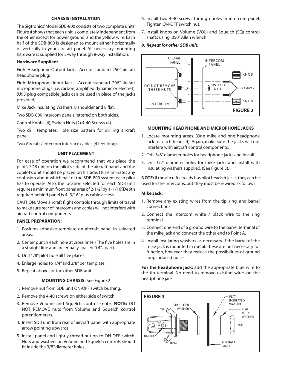 Sigtronics SDB-800 User Manual | Page 2 / 4