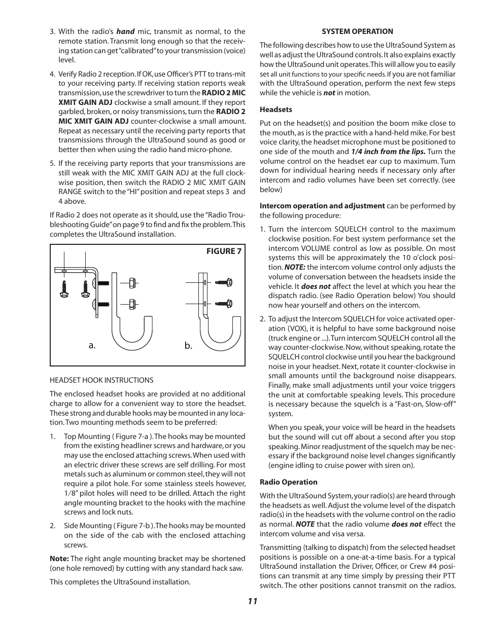 B. a | Sigtronics US-DR User Manual | Page 11 / 12