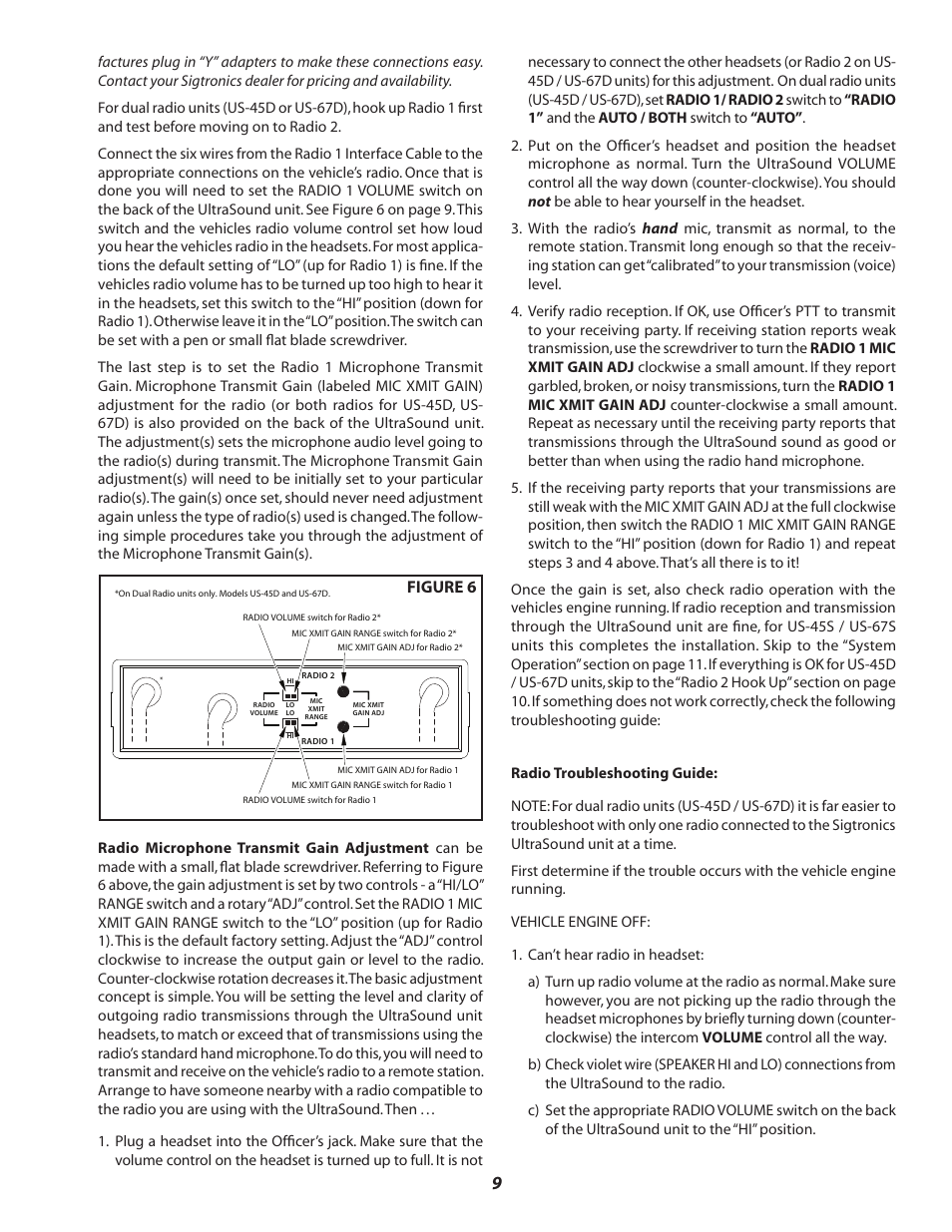 Figure 6 | Sigtronics US-DR User Manual | Page 9 / 12