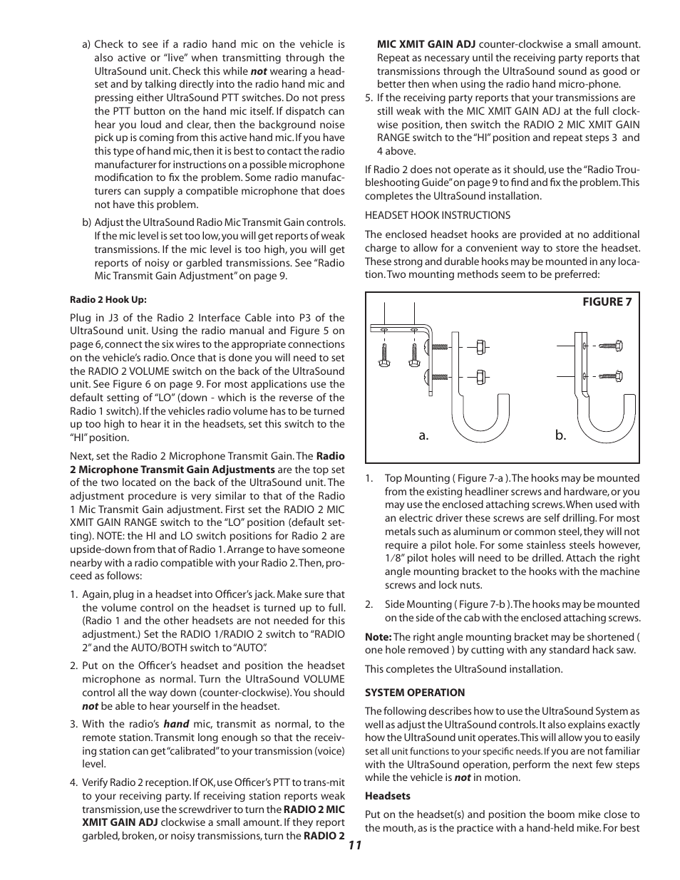 B. a | Sigtronics US-12D User Manual | Page 11 / 12