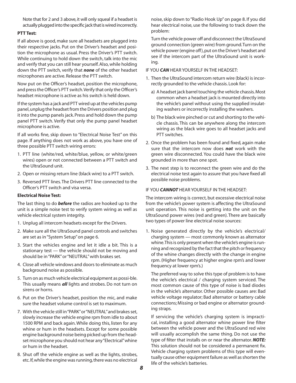 Sigtronics US-12D User Manual | Page 8 / 12