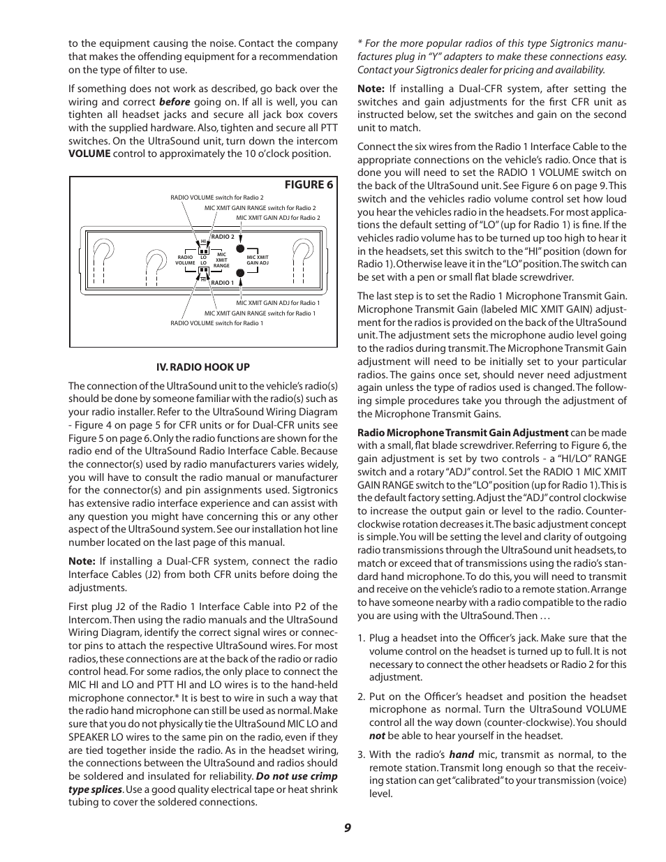 Figure 6 | Sigtronics Dual-CFR User Manual | Page 9 / 12