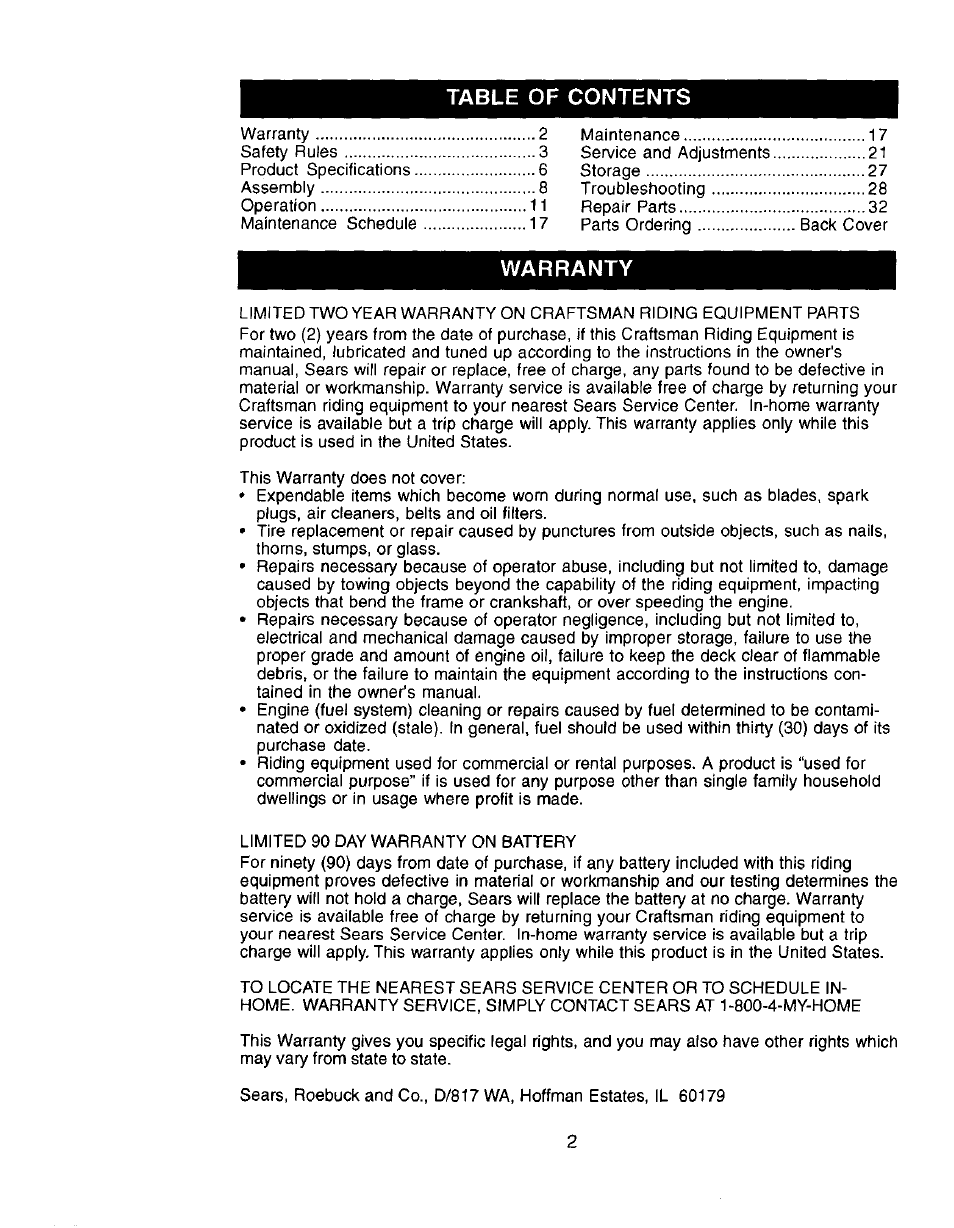 Craftsman 917.272057 User Manual | Page 2 / 60