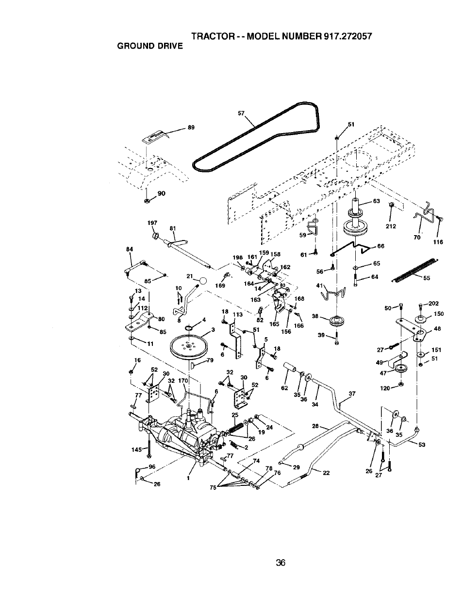Ground drive, I xii i ' ,i' ' 36 | Craftsman 917.272057 User Manual | Page 36 / 60