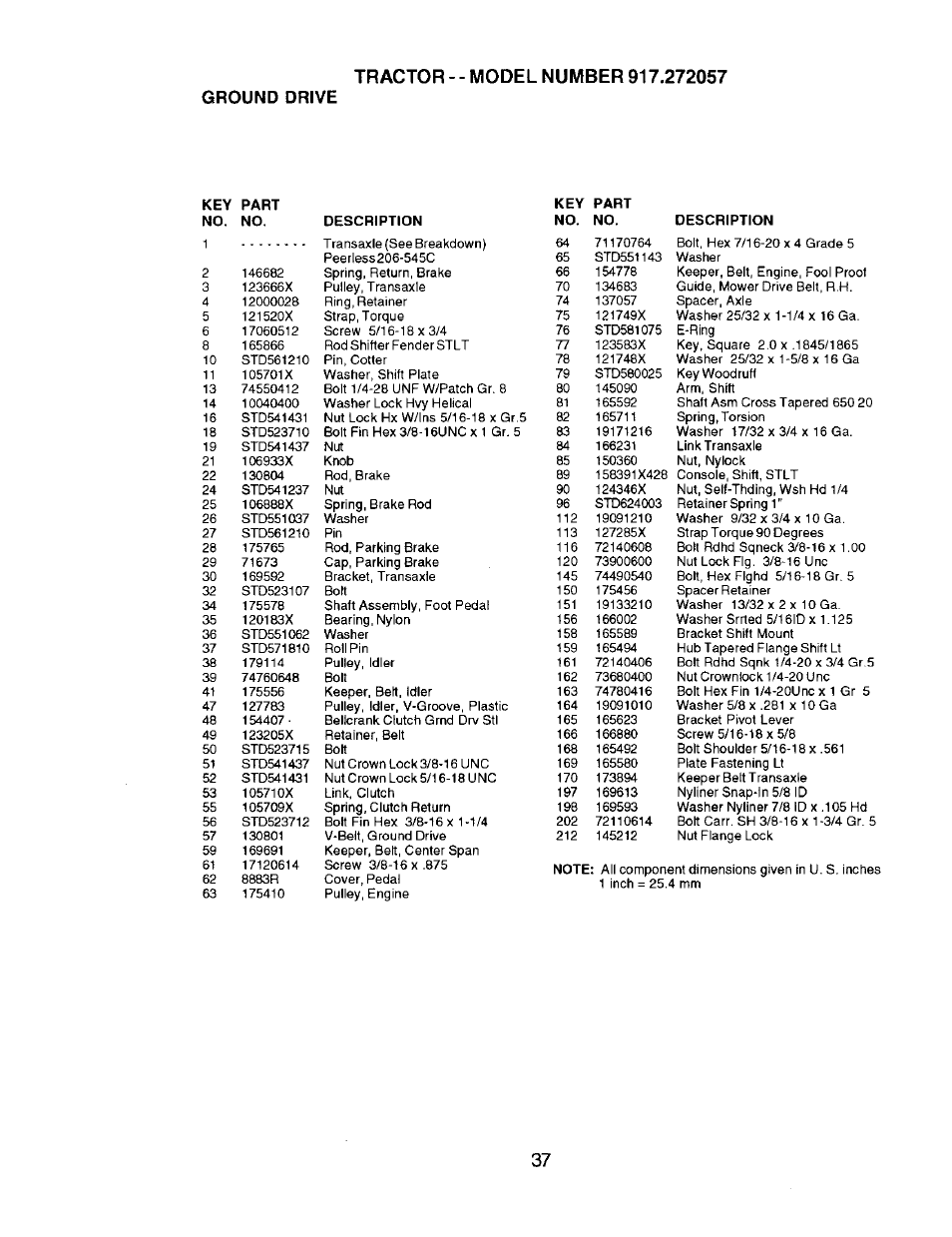 Ground drive | Craftsman 917.272057 User Manual | Page 37 / 60