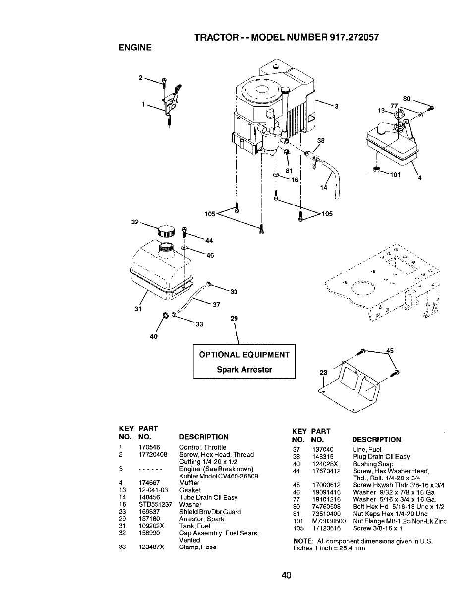 Engine | Craftsman 917.272057 User Manual | Page 40 / 60