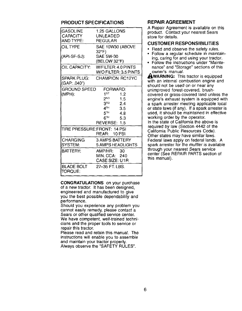 Craftsman 917.272057 User Manual | Page 6 / 60