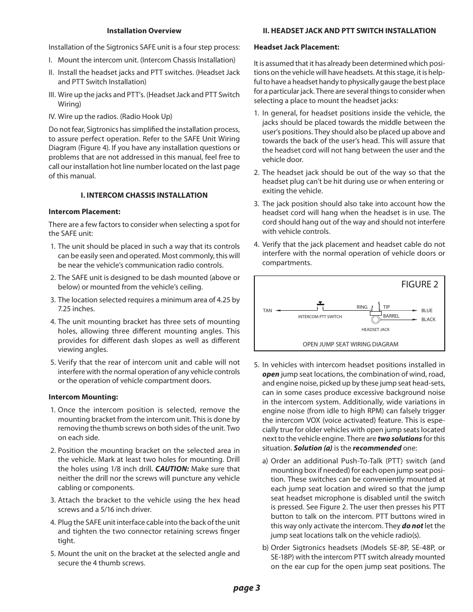 Figure 2 | Sigtronics S-A-F-E Installation Instructions User Manual | Page 3 / 11
