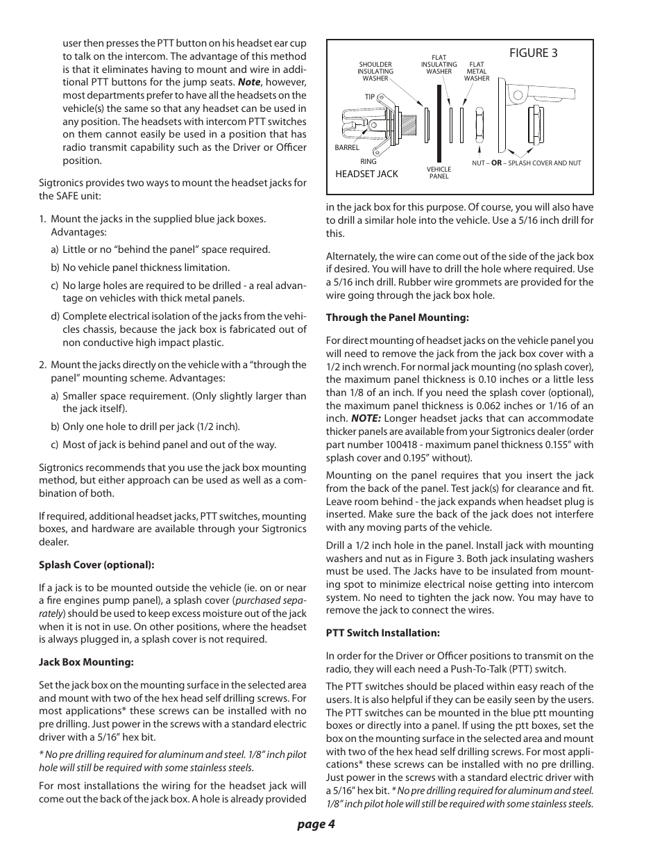 Page 4, Figure 3 | Sigtronics S-A-F-E Installation Instructions User Manual | Page 4 / 11