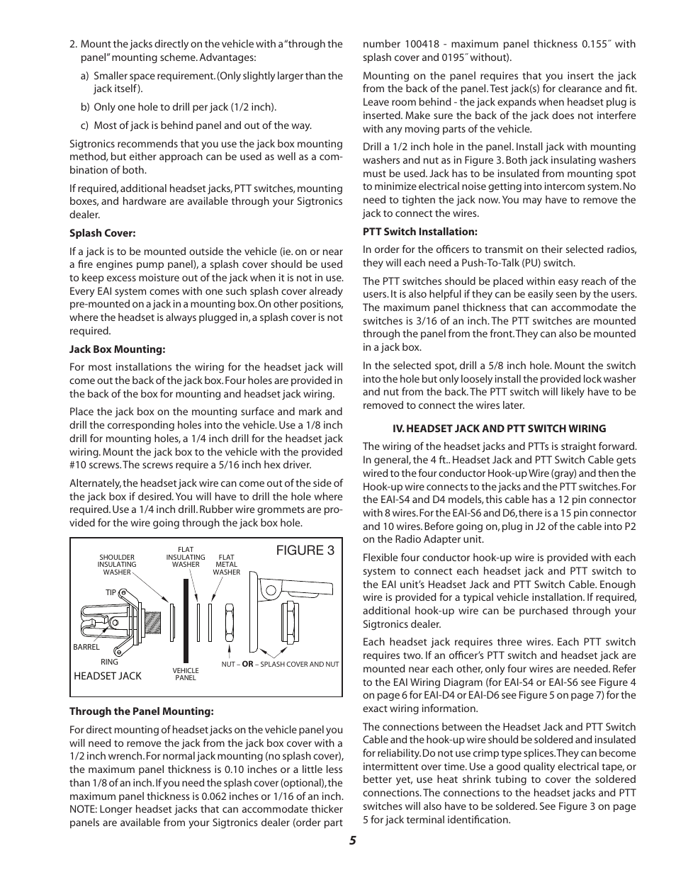 Figure 3 | Sigtronics EAI Installation Instructions User Manual | Page 5 / 12