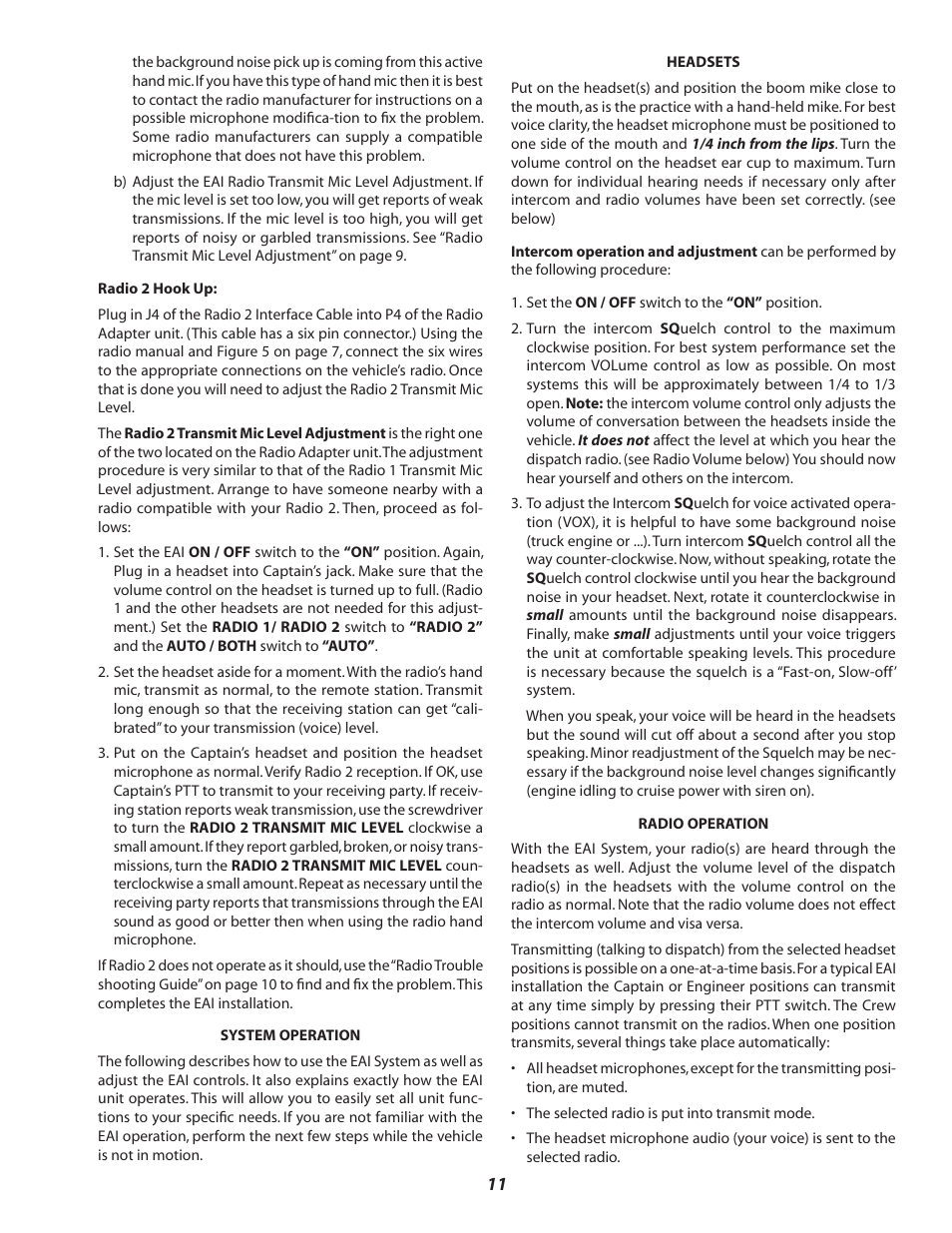 Sigtronics EAI Operating Instructions User Manual | Page 11 / 12