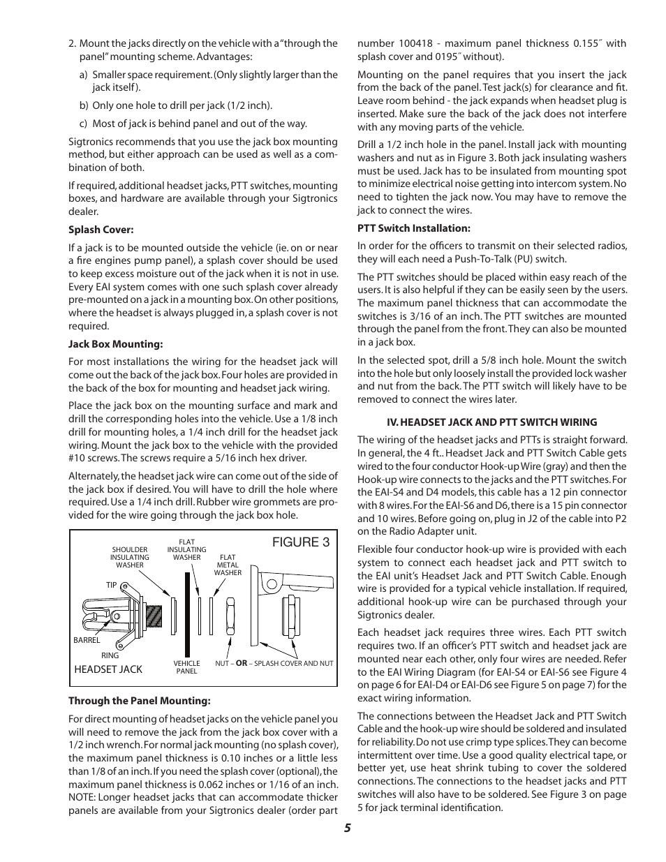 Figure 3 | Sigtronics EAI Operating Instructions User Manual | Page 5 / 12