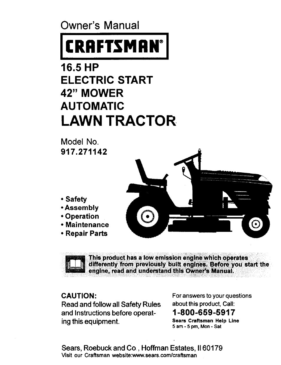 Craftsman 917.271142 User Manual | 60 pages