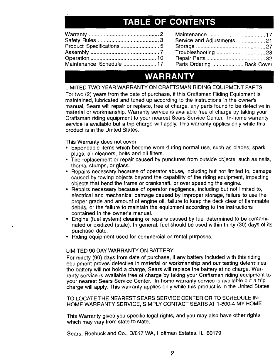 Craftsman 917.271142 User Manual | Page 2 / 60