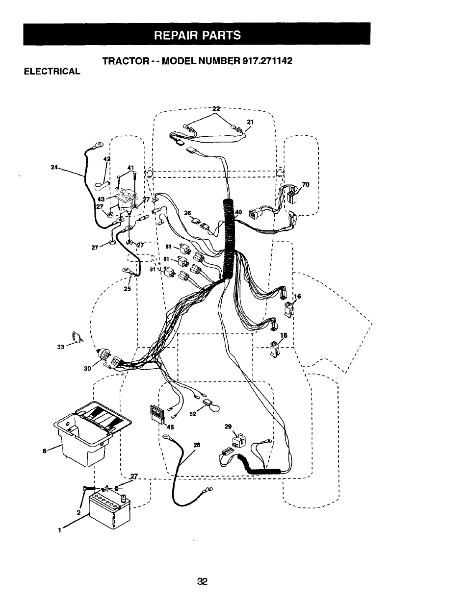 Repair parts | Craftsman 917.271142 User Manual | Page 32 / 60