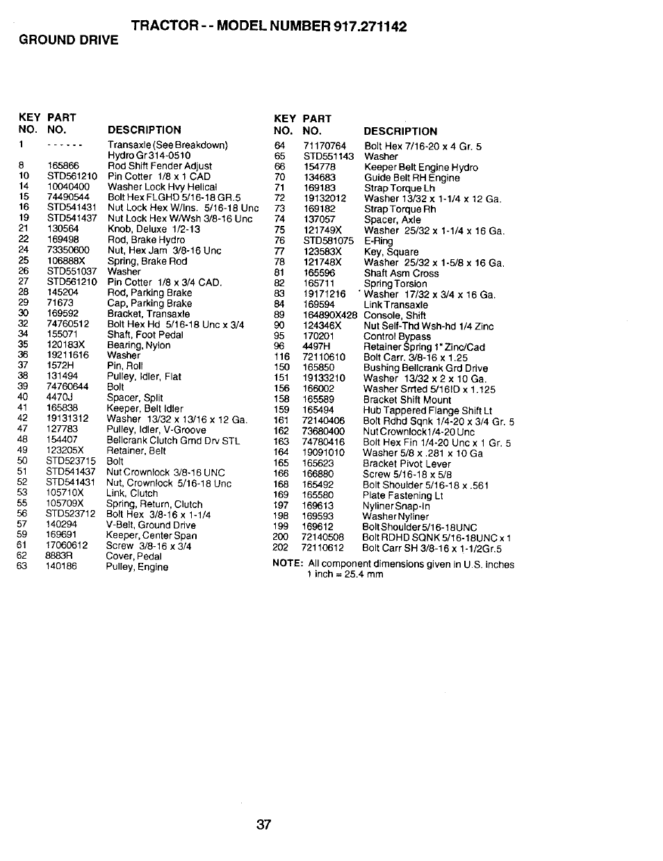 Ground drive | Craftsman 917.271142 User Manual | Page 37 / 60
