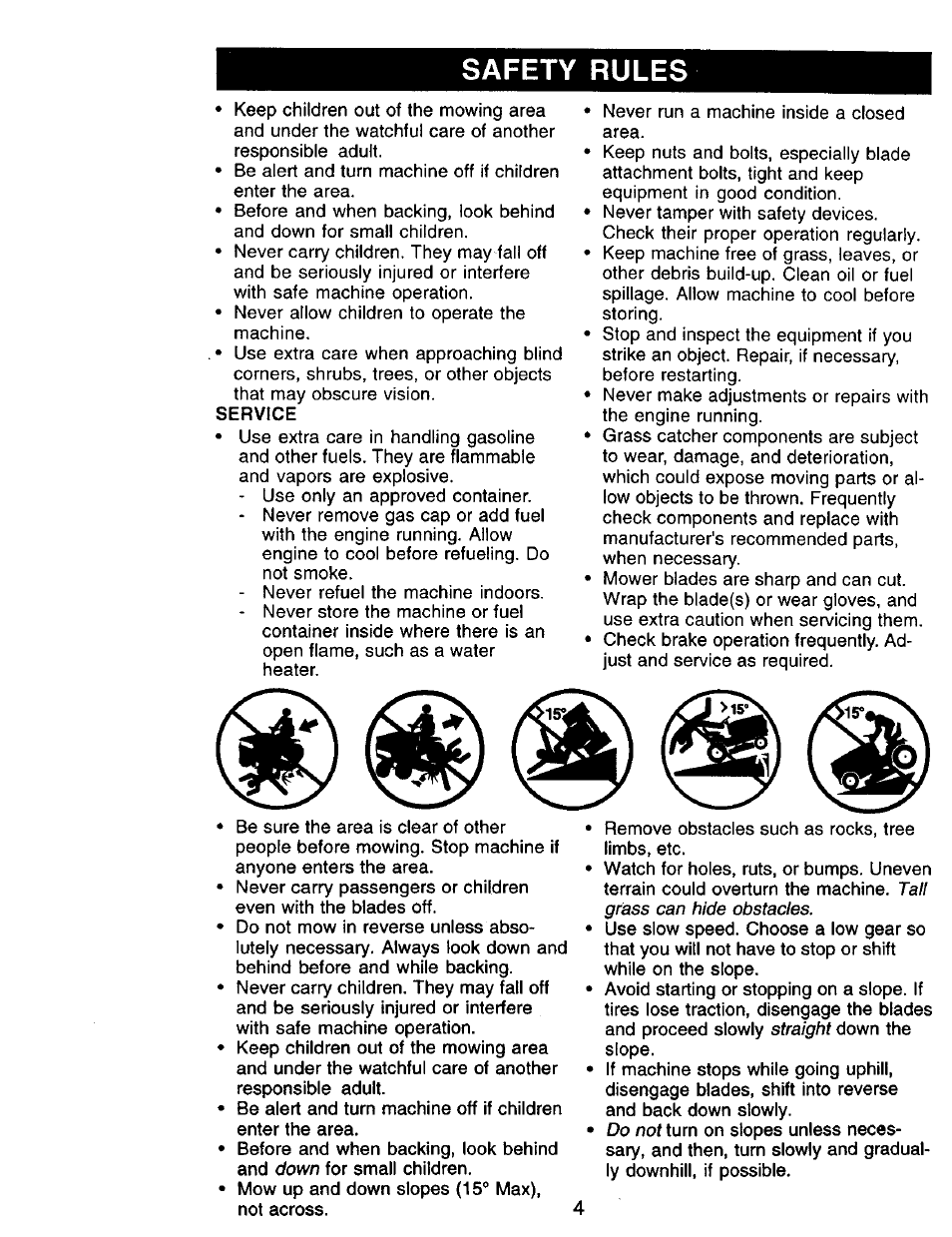 Safety rules | Craftsman 917.271142 User Manual | Page 4 / 60