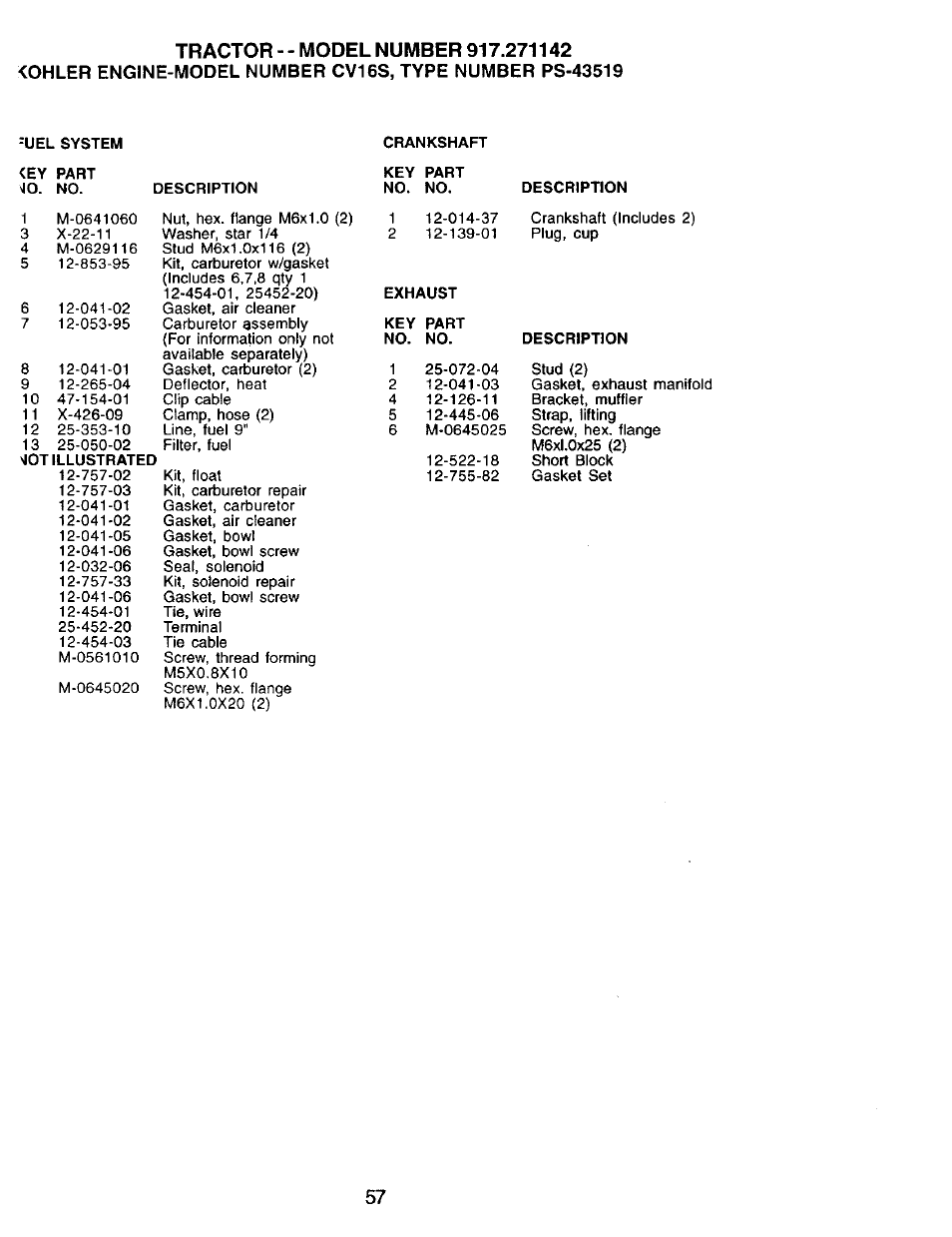 Craftsman 917.271142 User Manual | Page 57 / 60
