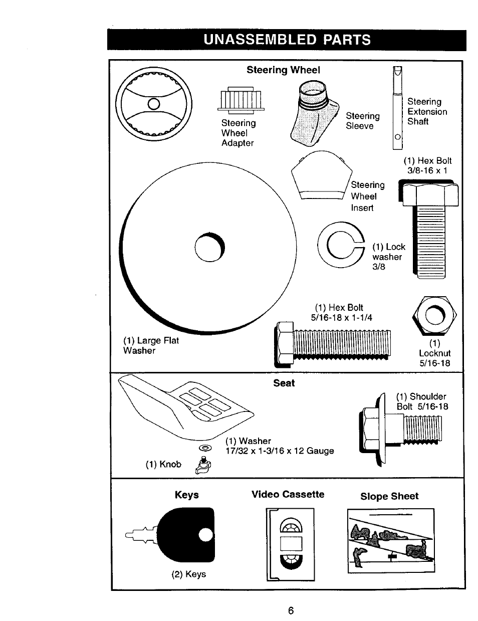 Unassembled parts | Craftsman 917.271142 User Manual | Page 6 / 60