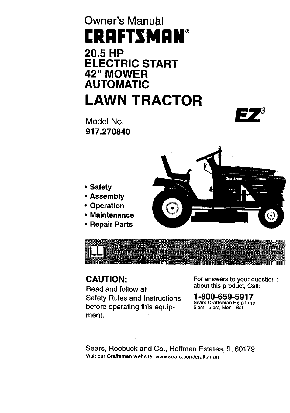 Craftsman 917.270840 User Manual | 60 pages