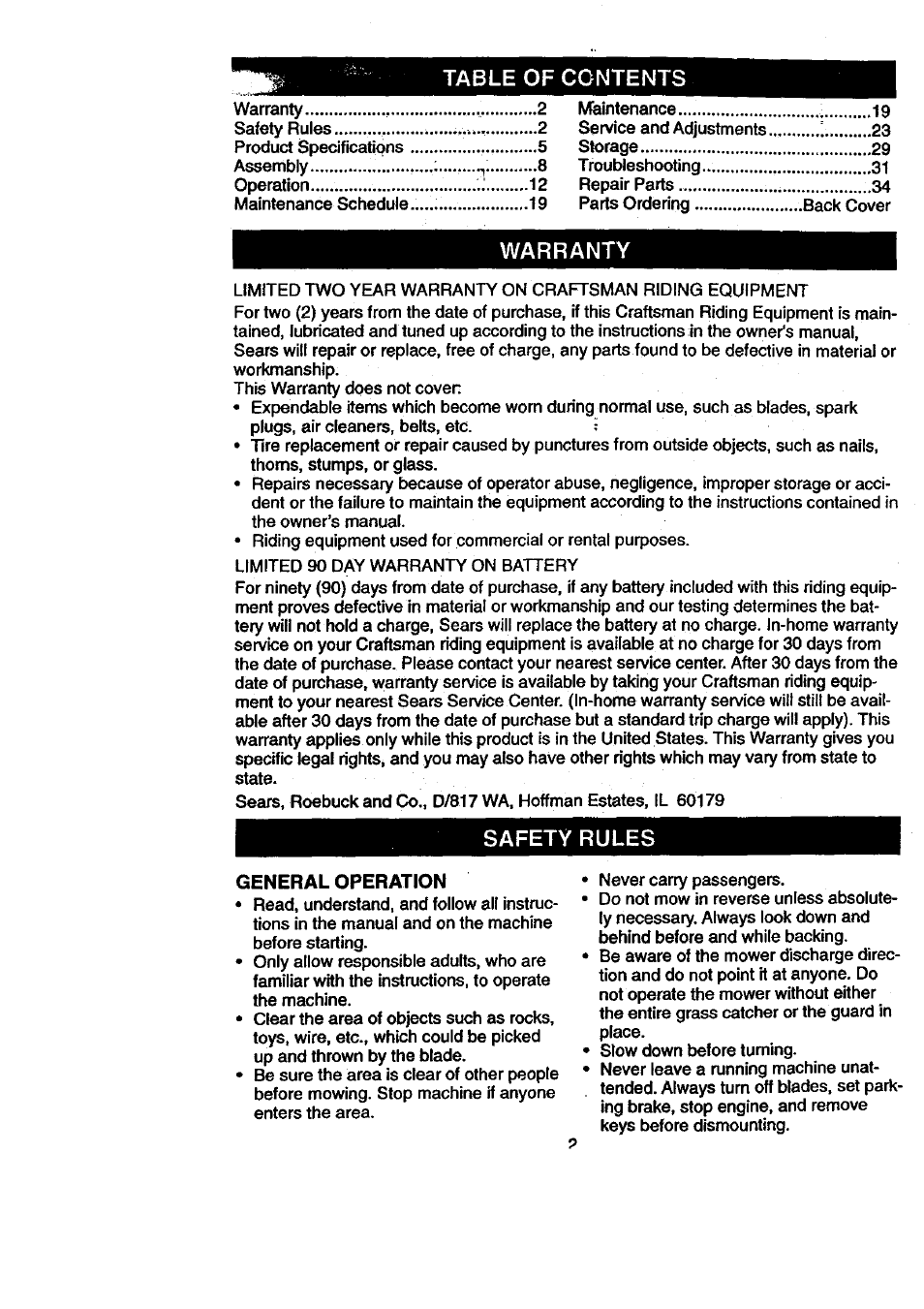 Craftsman 917.270840 User Manual | Page 2 / 60