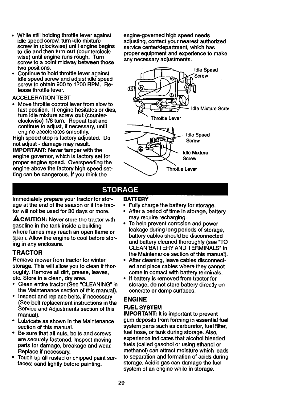 Storage | Craftsman 917.270840 User Manual | Page 29 / 60