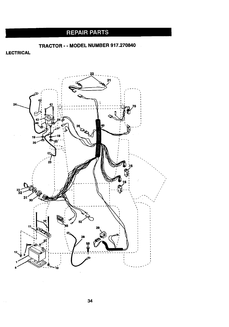 Repair parts | Craftsman 917.270840 User Manual | Page 34 / 60