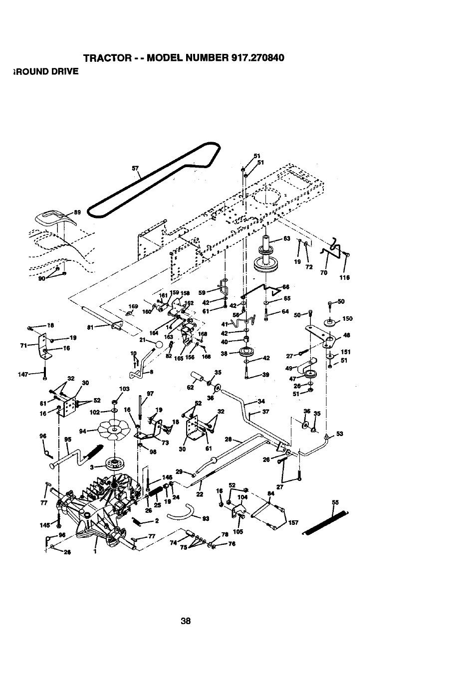 Round drive | Craftsman 917.270840 User Manual | Page 38 / 60