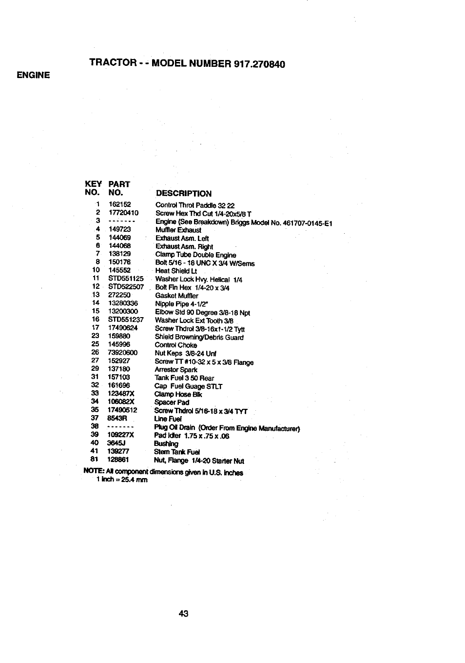 Craftsman 917.270840 User Manual | Page 43 / 60