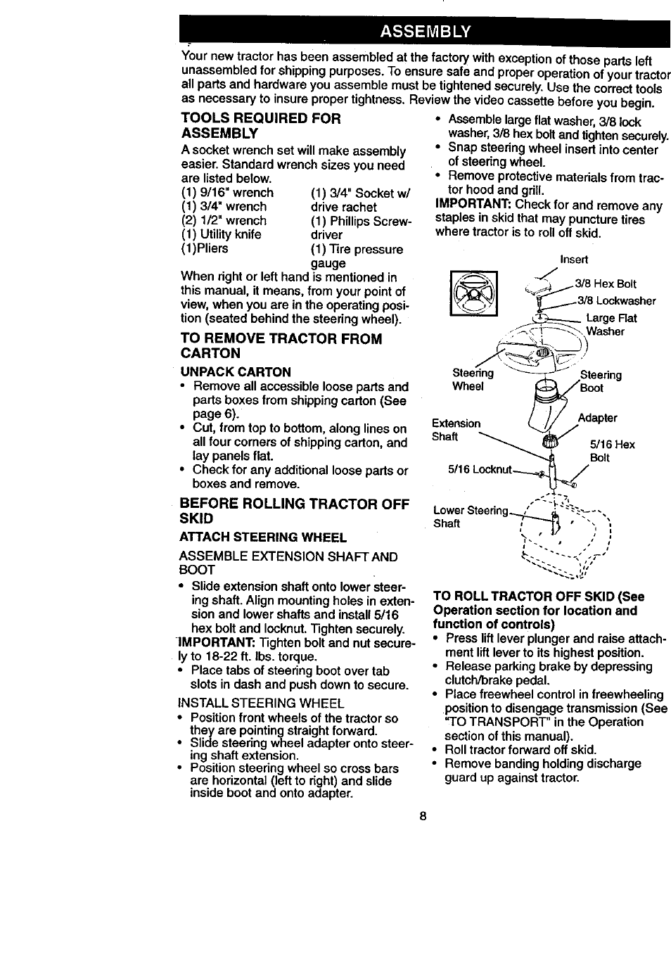 Assembly | Craftsman 917.270840 User Manual | Page 8 / 60