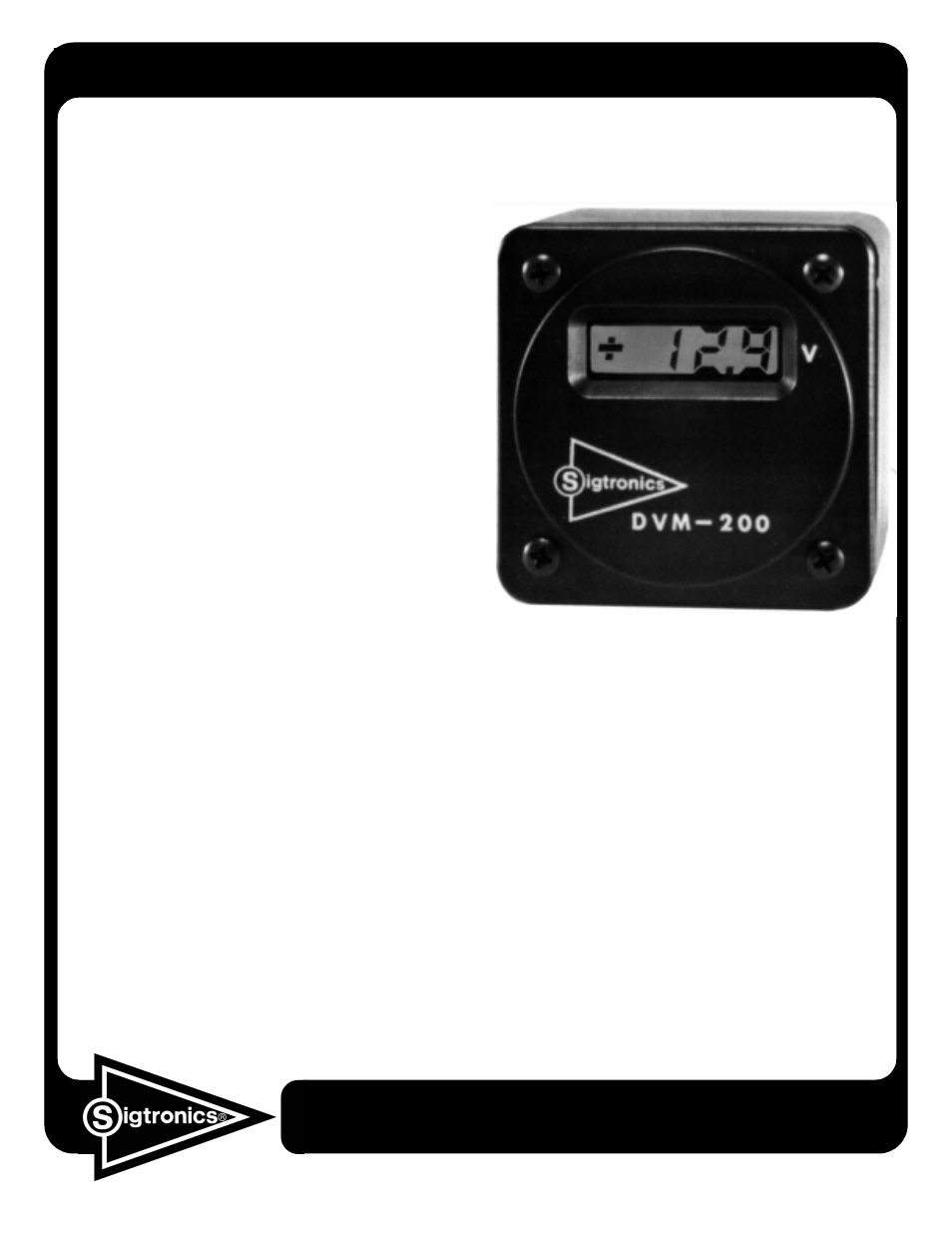 Sigtronics DVM-200 User Manual | 2 pages